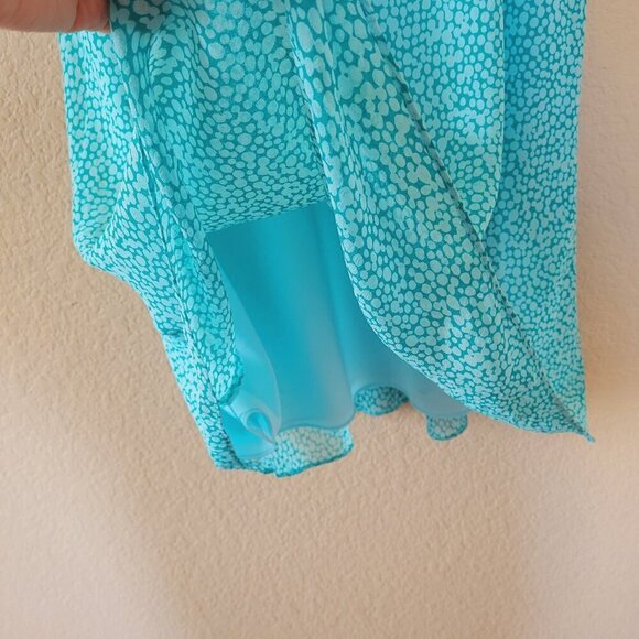 Womens 100% Silk Babydoll Dress Size 6 P Blue Boho Cottage Fairy Whimsigoth Euc - Picture 5 of 9